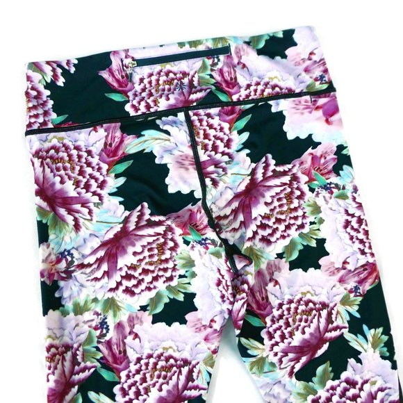 Athleta Run Free Garden Party Leggings Floral Pink - Picture 2 of 8